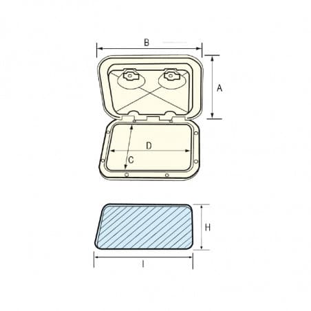 Låge til TOP LINE gas box container