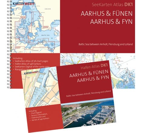 Søkortsæt DK1- Århus og Fyn...