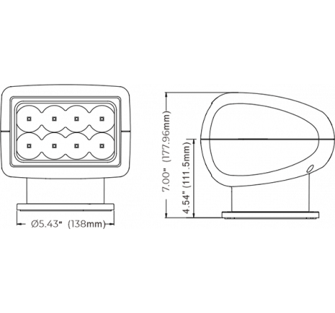 Søgelygte LED fjernstyret 125000cd - 1