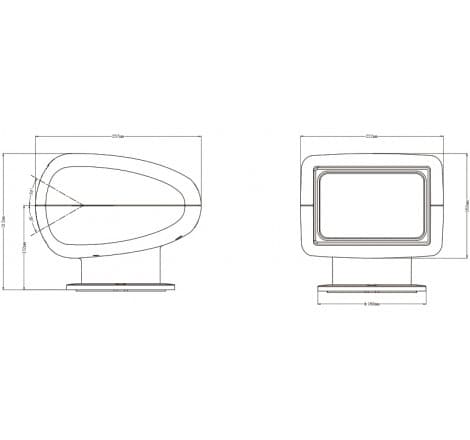 Strålkastare halogen175000cd fjärrstyrd med kabel