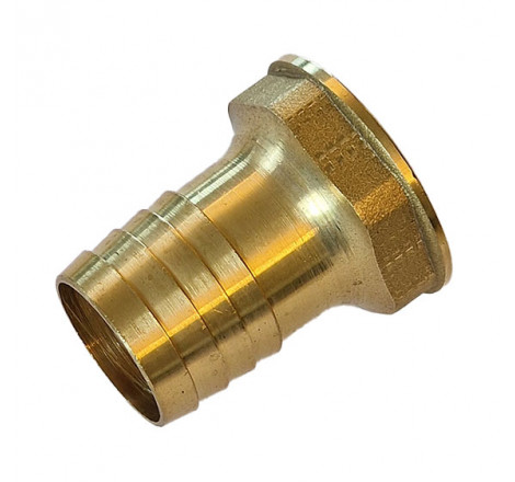 Slangestuds med indvendigt gevind, messing - 4