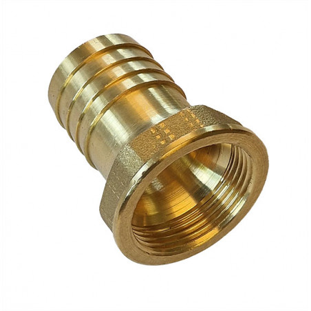 Slangestuds med indvendigt gevind, messing - 5