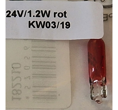 VDO pære 24V /1,2 W rød - 1