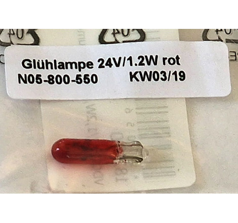 VDO pære 24V /1,2 W rød - 1