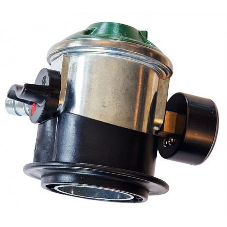 Gas regulator Jumbo click on med manometer og slangestuds