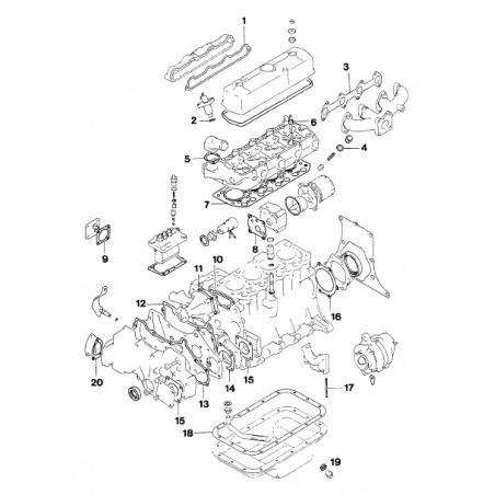Vetus Engine Gasket Set for M4.14 - 1