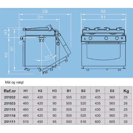 Eno Bretagne Komfur med Ovn - 2