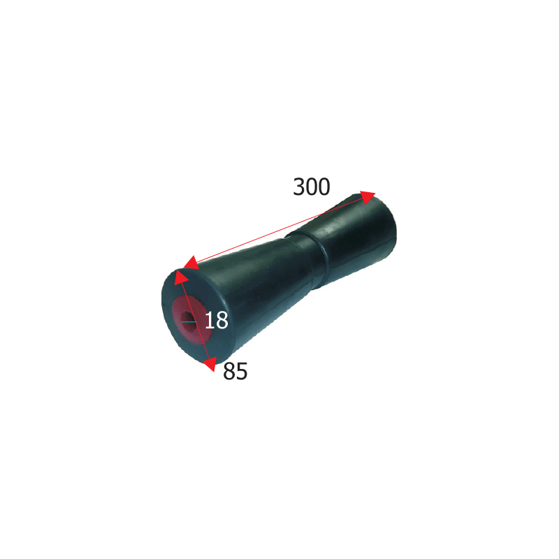 Kölrulle för tung användning längd 290 mm - 1