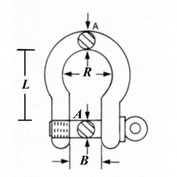 H-schackel i rostfritt stål - 1