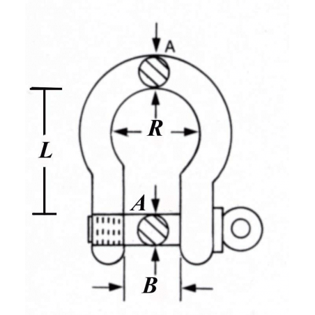 H-sjækel i rustfrit stål - 2