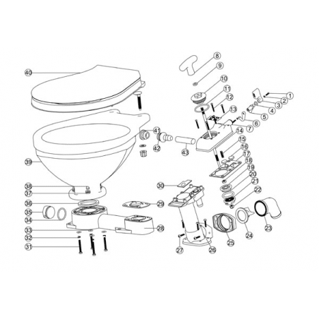 Repairkits til Nuova Rade manuelt toilet - 1