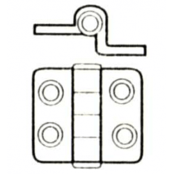 Hængsel i rustfrit stål 18,5x18,5x37 - 1