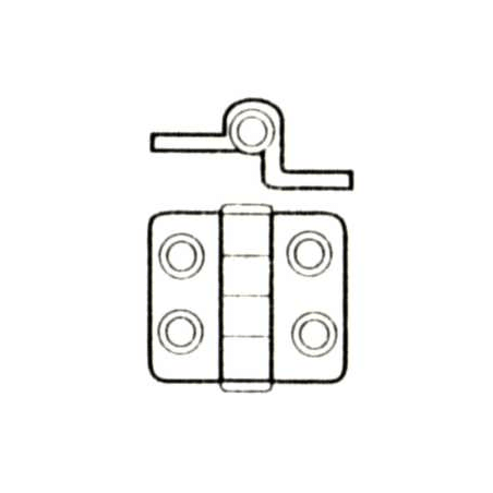 Gångjärn i rostfritt stål 18,5x18,5x37 - 2