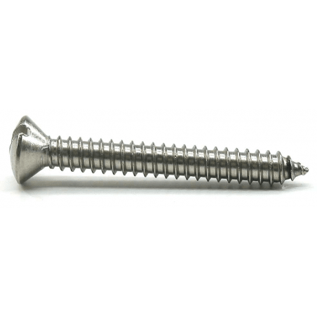 Selvskærende skrue med lige kærv Din 7973 linsehoved A4 - 1