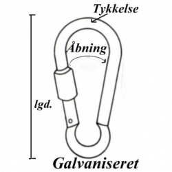 Galvaniserad brandmanskrok med tumskruv - 1