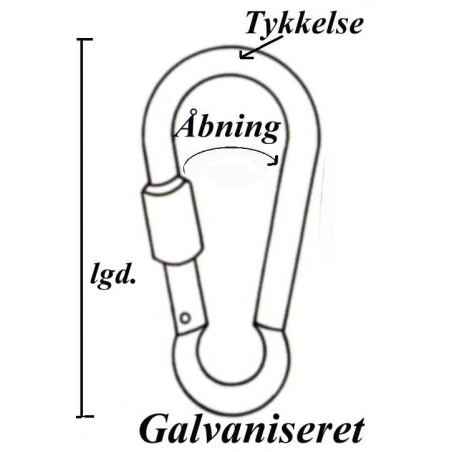 Galvaniseret brandmandshage med fingerskrue - 2
