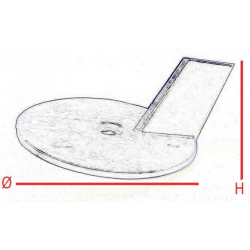 Motorzink til Yamaha og Mariner - Ø 95 x  H 46 mm - 1