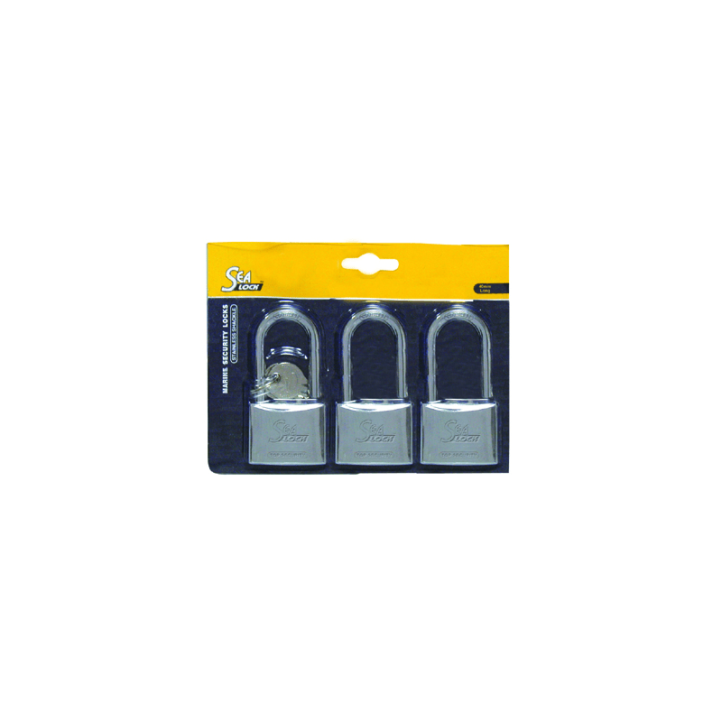 SeaLock Hänglås, lång bygel, 3 st - 1