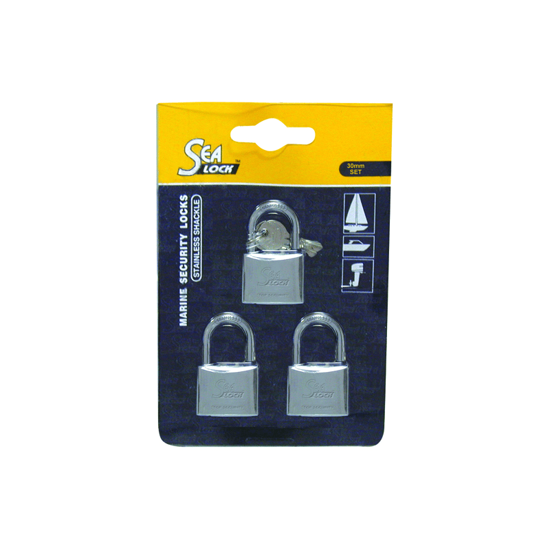 SeaLock Hængelås, 3 stk - 1
