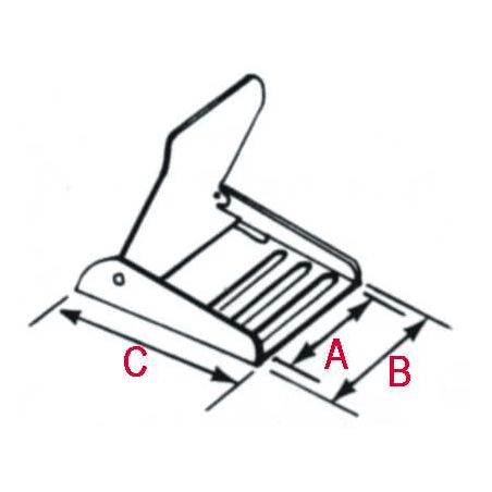 Nylonspänne för vävband - flera storlekar - 2