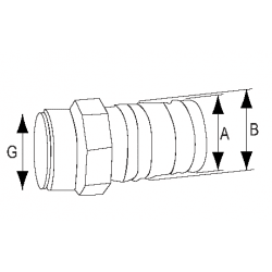 Slangestuds til kugleventil - 1