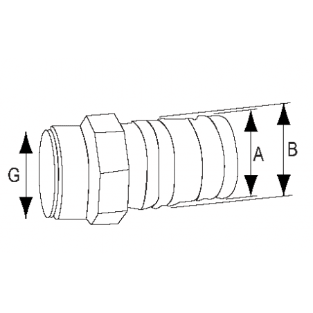 Slangestuds til kugleventil - 2