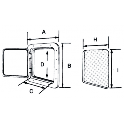Top Line Luge i hvid plast med inderramme - 1