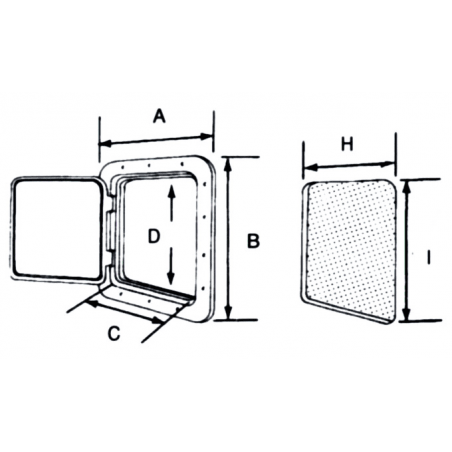 Top Line Luge i hvid plast med inderramme - 2