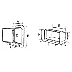 Indbygningsboks med luge - 1