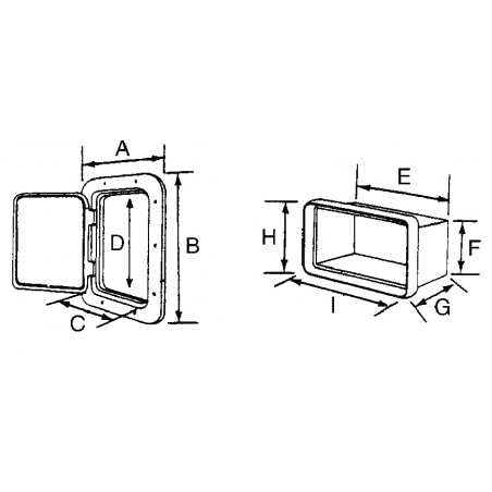 Indbygningsboks med luge - 2