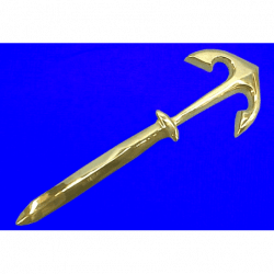 Brevöppnare i mässing med ankare - 1