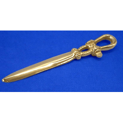 Brevöppnare i mässing med schackel - 1