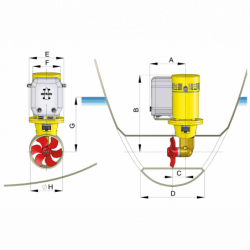 Vetus Elektrisk Bovpropel 12V til 24V - 1