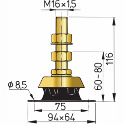 Vetus Motorfästen (upp till 80 hk) - 1