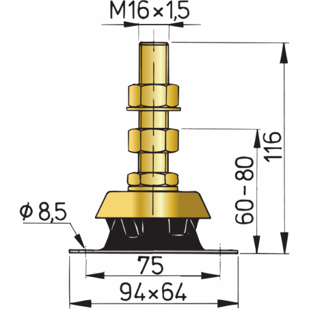 Vetus Motorfästen (upp till 80 hk) - 2