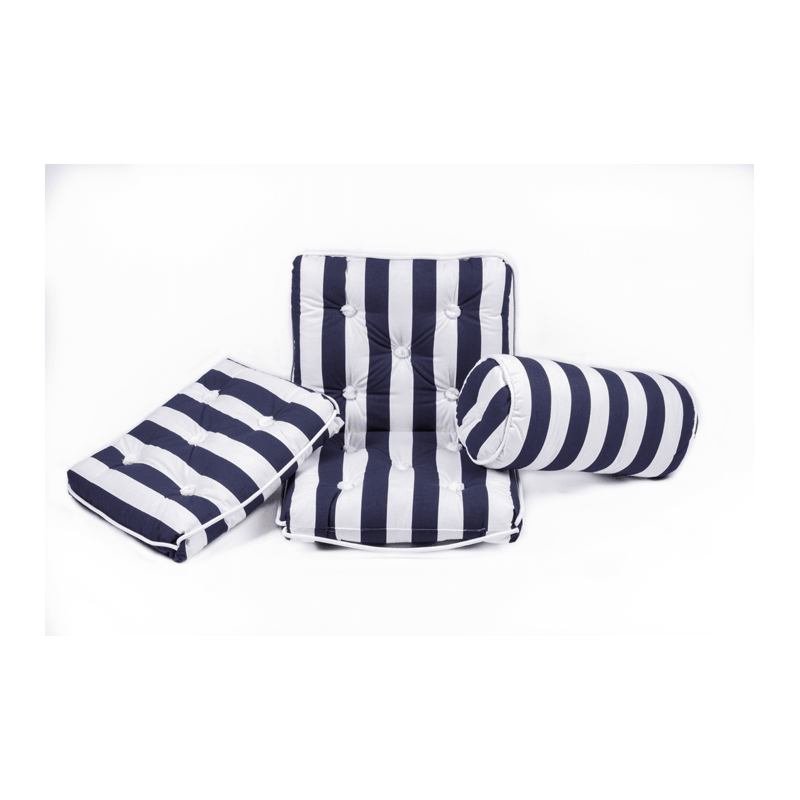 Kapokpuder, stribet/navy - 1