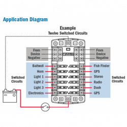 Kontaktpanel med fælles minustilslutning, 12 kredse - 1