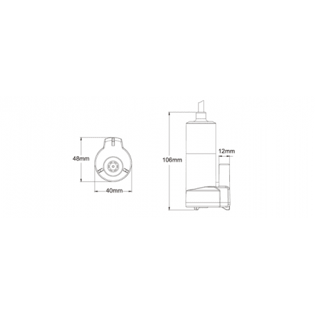 Pantrypumpe nedsænkning 12 V - 16l/min - 2