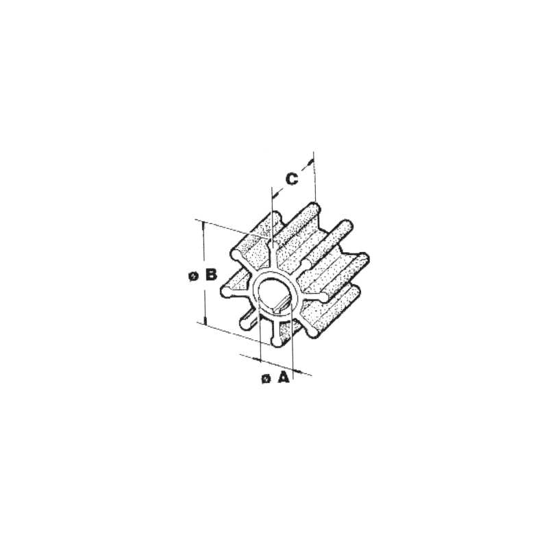 Impeller til Jabsco Water puppy 2000 - 1