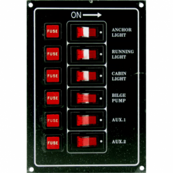 Brytarpanel med 6 brytare - 1