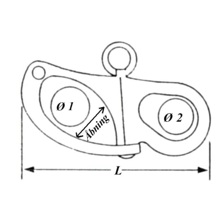 Jibbkrok utan svivel - 2