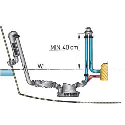 VETUS anti syphon device with valve, for 13/19/25/32 mm hose