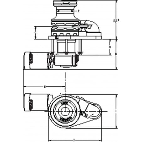 MAXWELL 3500 VWC 24 V 100TDC ACW BB, chainwheel for 8-13 mm chain