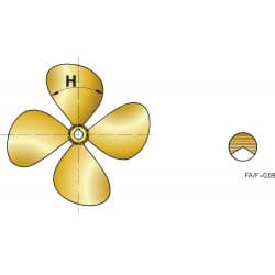 VETUS 4-bladed propeller P4E, 22" x 17", right-handed