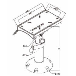 Stolestativ med slide og justerbar højde - 2