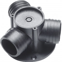 Plastic Y-connector for hose Ø 38 mm