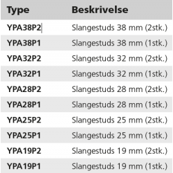 VETUS slangestuds i plastik til VY3V, VY3C og VYNRE 25mm (2 stk.) - 3