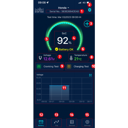 Batteri overvågning IntAct, 12V - 3