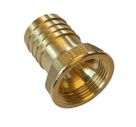 Slangestuds med indvendigt gevind, messing - 5