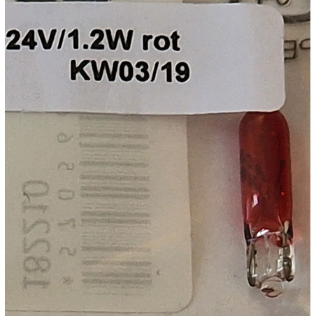 VDO pære 24V /1,2 W rød - 2